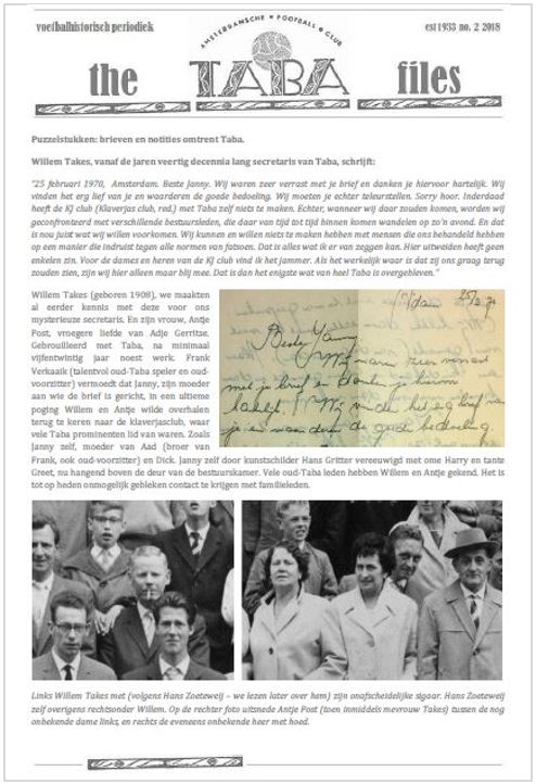 Taba files nummer 2, Louis Jonker, Ko Floor, Hans Zoeteweij en Wim Takes